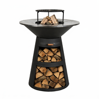 Plancha de barbecue ronde en acier au carbone à haute capacité thermique pour jardin, la plus vendue