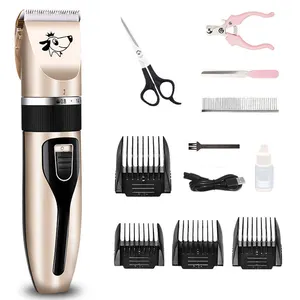 Rechargeable Pet Clippers Home Pet Trimmer Dog Cat Hair Trimmer Electric Grooming Clipper Shaver Kit For Dogs with scissors