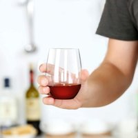 Verre à vin sans pied en plastique blanc BOVON 8oz 12oz 16oz, résistant aux hautes températures, minimaliste, pour whisky, bière