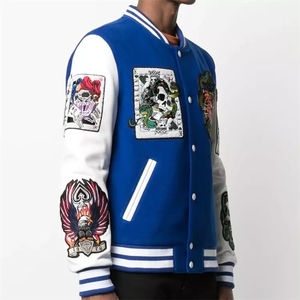 Veste universitaire en chenille Veste de baseball avec lettres brodées Veste pour homme en <span class=keywords><strong>cuir</strong></span> <span class=keywords><strong>aviateur</strong></span> Letterman personnalisée - Product Image 1