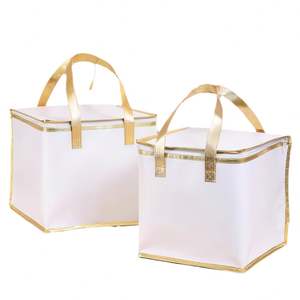 Sac isotherme à déjeuner personnalisé, bon marché, réutilisable, en polyester, avec doublure en aluminium, motif imprimé, pour le stockage des aliments et des glaces - Product Image 6