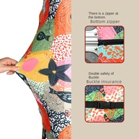 Housse de protection pour bagages, anti-poussière, résistante à l'usure, en polyester, avec fermeture éclair, S/M/L/XL, imprimée numériquement, pour valises de 32 pouces