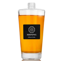 Diffuseur en verre de 1000 ml au design luxueux avec bouchon à vis en bois et logo personnalisé