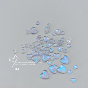 50pcs Mixed Size Love Jewelry Nail Charms Aurora <strong>Heart</strong> Nail Art Decoration 3D Peach <strong>Heart</strong> Nail Parts for DIY Manicure Accessory - Product Image 5