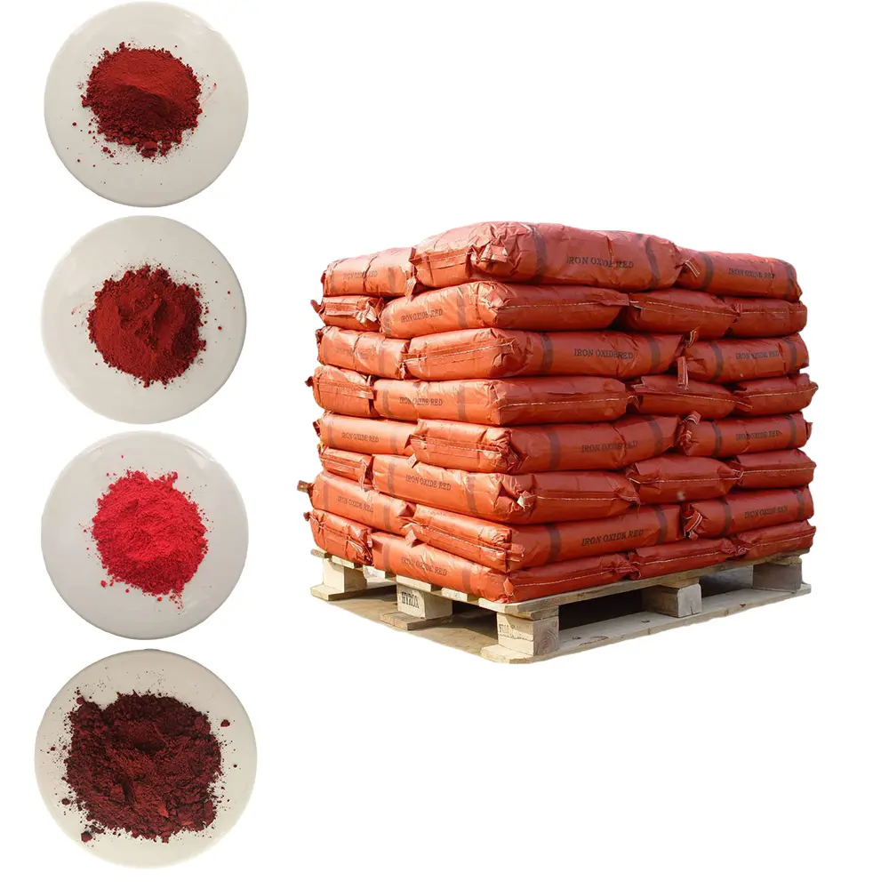Fabrika satış yüksek sınıf sentetik demir oksit kırmızı pigment PR101 ile 110 120 130 138 190 İnşaat ve sanayi kullanımı