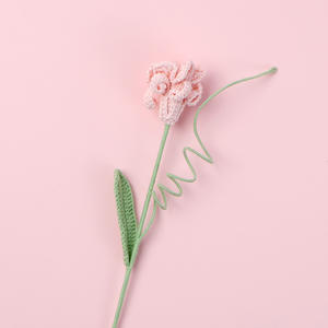 Commercio all'ingrosso Multi-colore unidirezionale Crochet narciso fiore ornamento di lana a maglia narciso ramo foglia per Halloween popolare - Product Image 3