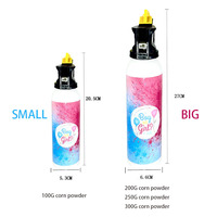 Canon à poudre colorée Holi de 100g/250g/300g pour révélation du sexe, spray de fumée coloré en amidon de maïs pour fête prénatale