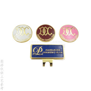 Clip de chapeau de golf en métal avec logo, marqueur de balle magnétique, autocollant époxy personnalisé, cadeau de golf universel en fer - Product Image 5