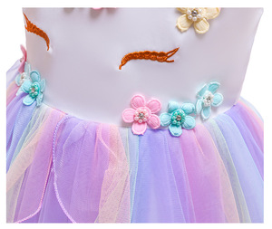 D0085, diseños normales <span class=keywords><strong>de</strong></span> vestidos <span class=keywords><strong>de</strong></span> Frock, ropa colorida y hermosa para niños, vestidos <span class=keywords><strong>de</strong></span> <span class=keywords><strong>fiesta</strong></span> <span class=keywords><strong>de</strong></span> cumpleaños <span class=keywords><strong>de</strong></span> <span class=keywords><strong>unicornio</strong></span> para niñas - Product Image 6
