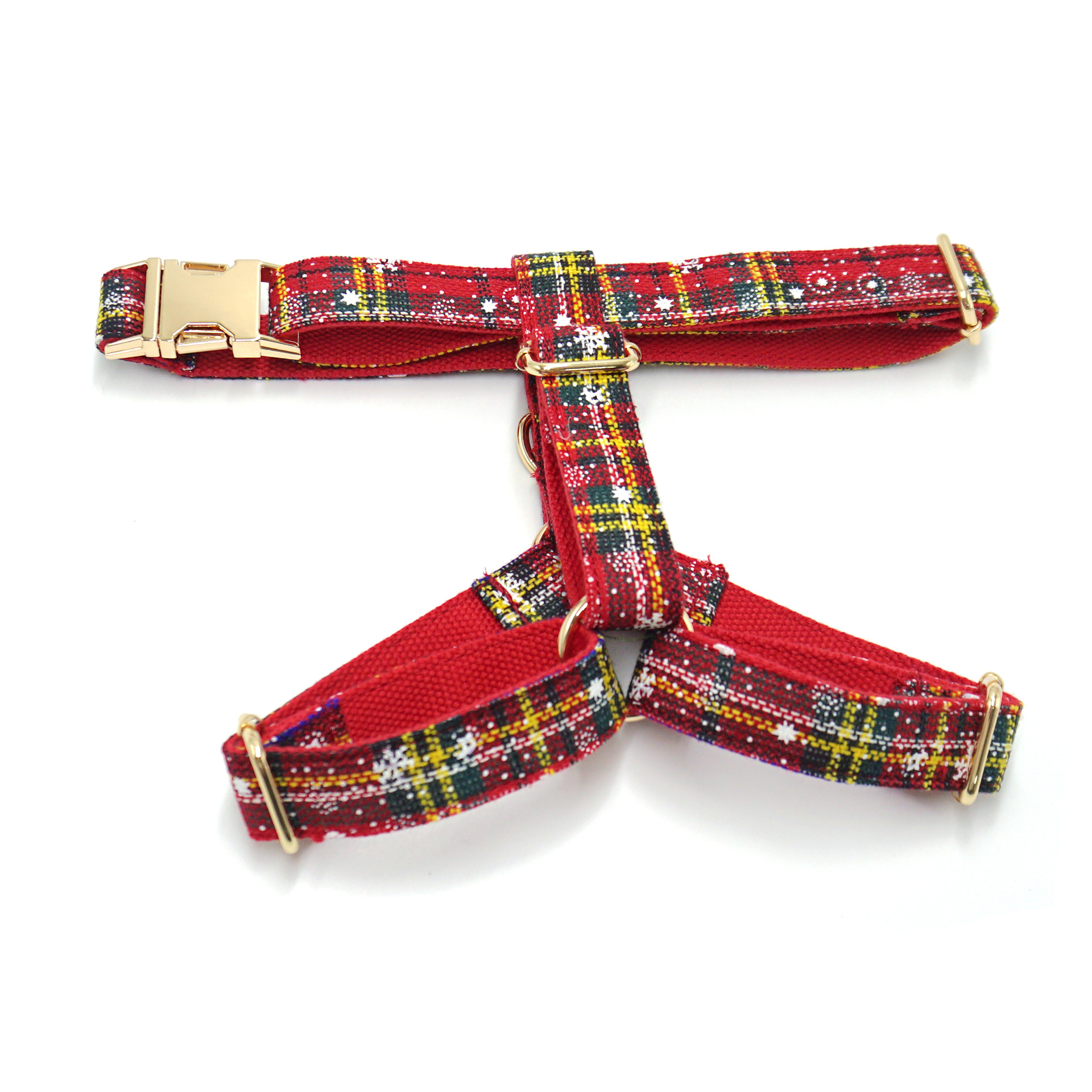 Red Christmas pet chest and back