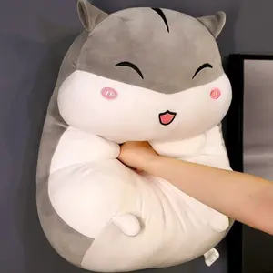 2024 Super doux mignon différentes poupées de hamster emoji en peluche grands oreillers de lit de couchage comme cadeau en peluche gilr