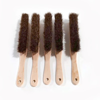 Brosse de nettoyage industrielle en poils de cheval, manche en bois, personnalisable OEM pour draps, vêtements, canapé, brosse de toilette