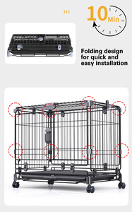 Double Door Pet <strong>Cage</strong> With Wheels Three Specifications Cats and <strong>Rabbits</strong> Are Available Dog <strong>Cage</strong> - Product Image 3
