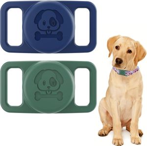 Étui pour Apple <span class=keywords><strong>AirTag</strong></span>, Housse de protection en silicone étanche pour collier d'animal de compagnie, support de suivi anti-perte pour <span class=keywords><strong>AirTag</strong></span> 2 - Product Image 1