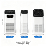Purificateur d'air pour animaux domestiques, classique, écologique, pour la maison, le salon, en plastique, Wi-Fi, contrôle des odeurs, moniteur de qualité de l'air PM2.5, mode automatique, HEPA