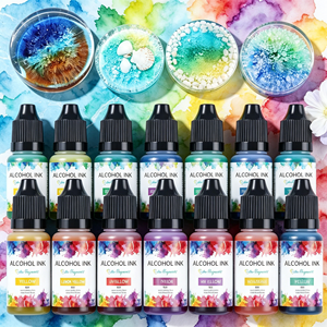 Prêt à expédier – Kit de 30 couleurs d'encre à alcool 10 ml pour l'art en résine époxy – Pigment liquide hautement concentré et vibrant pour bijoux DIY - Product Image 1