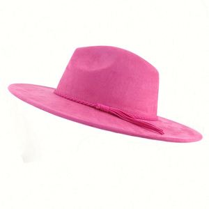 Sombreros Fedora de Poliéster y Gamuza con Ala Ancha de 9.5cm, a la Moda, Recién Llegados, con Acabado Artesanal - Product Image 5