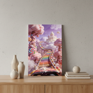 ชุดภาพวาดเพชร 5 มิติ แบบเต็มพื้นที่ ลายแคนดี้แลนด์ รถไฟเหาะสวรรค์แสนหวาน ของตกแต่งผนังบ้าน ของขวัญสำหรับผู้ใหญ่และเด็ก - Product Image 2