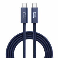 Kabel Data USB C Fitur Lengkap Grosir 240W 80Gbps 16K Ultra HD Biru Tua Berlapis Nilon Terproteksi Pengisian Cepat Laptop OEM ODM