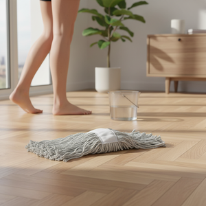 Gizmop Mopa Húmeda de Microfibra de 300gr con Bucle de Algodón para Parquet y Suelos de Madera Natural, Antibacteriana, Sostenible, Autoescurrible y Duradera - Product Image 3