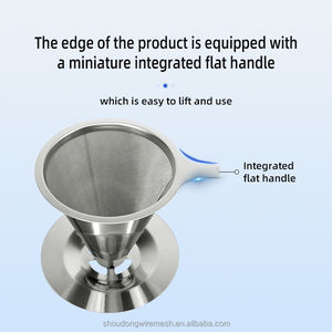 Portátil De Aço Inoxidável Cone Invertido Filtro De Café Cold Brewing 250 300 Mesh Drip Funnel Café Ferramentas Acessórios Food Grade - Product Image 2