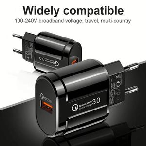 อะแดปเตอร์สำหรับชาร์จโทรศัพท์มือถือแบบเร็ว QC3.0พอร์ตอัจฉริยะ USB สหรัฐ EU 18W หัวชาร์จเร็ว - Product Image 5