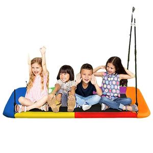 ชิงช้าผ้าสี่เหลี่ยมผืนผ้าแบบพรีเมี่ยมมีลวดลายที่สดใสวัสดุนิ่มแต่ทนทานเป็นของขวัญที่สมบูรณ์แบบสำหรับเด็กที่รักการสวิง - Product Image 4