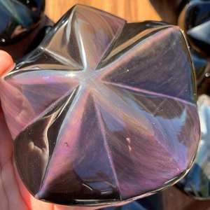 Vente en gros d'œufs/coeurs/étoiles en obsidienne arc-en-ciel polie de haute qualité, pierre énergétique en cristal, tendance de la mode, cadeau, emballage sécurisé - Product Image 2