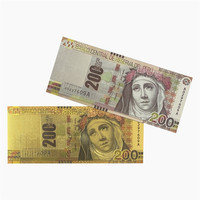 Billete de Banco Peruano de 200 Soles y 100 Soles, con Lámina de Oro de 24 Quilates, Resistente al Agua, para Colección y Regalo de Cumpleaños