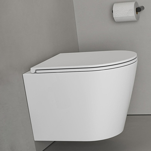 <span class=keywords><strong>WC</strong></span> monobloc avec réservoir à double chasse <span class=keywords><strong>Prima</strong></span>-Bagno, <span class=keywords><strong>abattant</strong></span> doux, design épuré, pour salon - Product Image 3