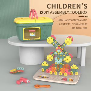 Samytoy 129 pièces tournevis électrique bricolage créatif vis De forage 3D Puzzle jouet boîte à outils blocs de <span class=keywords><strong>construction</strong></span> ensembles Cargador De Crosman - Product Image 2