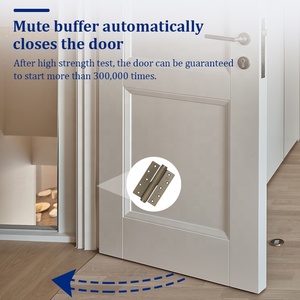 Bisagra de Puerta para Apartamento de Alta Resistencia, Ángulo de Apertura de 170 Grados, Grosor de 3.5mm, Material de Aluminio Espacial, Bisagra Tipo Bandera Desplazada - Product Image 4