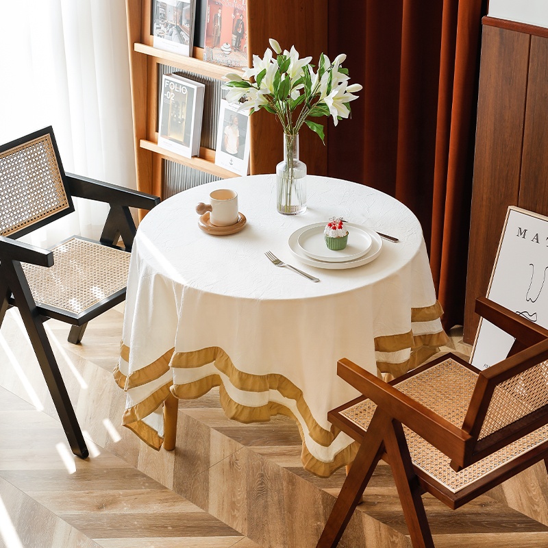 Новое поступление 2022, скатерть для стола в нордическом Корейском современном стиле, свадебное украшение, белая хлопковая тканая скатерть для обеденного стола