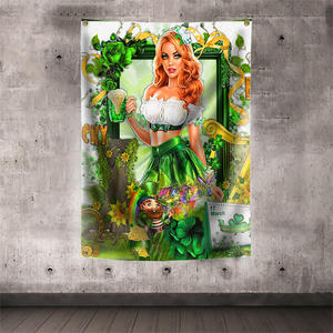 Póster Publicitario con Diseño de Chica Sexy y Bandera del Día de la Independencia Irlandesa, para Whisky, Cerveza, <span class=keywords><strong>Pub</strong></span>, Club Deportivo, Impresión Digital, con Anillas de Latón - Product Image 6