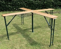 Table et banc de bière en bois, fabriqué en usine, ensemble de Table et banc de pique-nique en plein air de bistrot