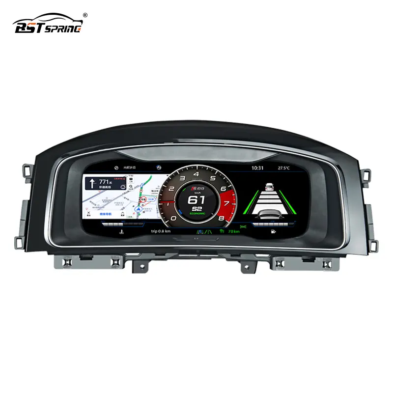 Автомобильный спидометр 12,3 дюйма, система Linux, приборная панель для Volkswagen VW, автомобильный ЖК-инструмент, автомобильный измеритель