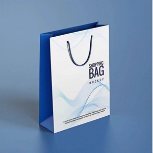 Sacs en papier kraft écologiques avec poignée découpée, sacs en papier kraft refermables, sacs en papier imprimés OEM, logo personnalisé pour restaurant - Product Image 1