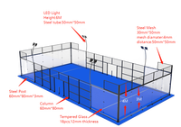 PADELWOKER 2025 Usine En Gros Meilleur Prix En Plein Air Paddle Tennis Équipement Padel Court Enclos Cadre