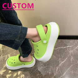 Mode femmes muller chaussures avec talon haut bricolage sabots pour femme personnalisé femmes sabots extérieur en peluche sandales infirmière chaussures - Product Image 4