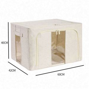 Modern Fabric <b>Storage</b> <b>Stool</b> Ottoman With Foldable Fabric <b>Stool</b> With <b>Storage</b> Box Modern Foldable Ottoman - Product Image 1