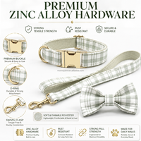 Collier pour chien MoMoPaw en polyester rembourré et réglable, motif écossais, pour l'automne et l'hiver – Accessoires pour animaux de compagnie