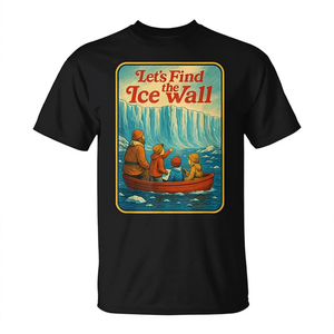 T-shirt Let's Find The Ice Wall, design Flat Earth, taille adulte unisexe - Product Image 2