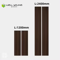 Vente chaude en Amérique Bandes LED insonorisées Panneaux acoustiques en lattes de bois pour la décoration de la maison