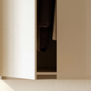 Armario de Madera Maciza Huide Color Crema, Puerta con Bisagras sin Tiradores, Almacenamiento para Dormitorio, Gran Capacidad, Nuevo Diseño 2024 - Product Image 4