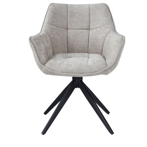<span class=keywords><strong>Chaise</strong></span> de salle à manger pivotante moderne à 180 degrés, fauteuil en tissu bouclé capitonné, pieds en métal <span class=keywords><strong>noir</strong></span>, <span class=keywords><strong>chaise</strong></span> d'appoint - Product Image 4