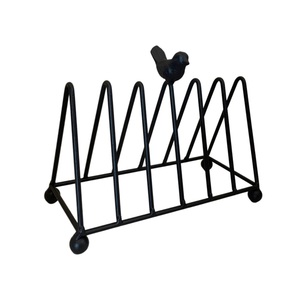 Stainless Steel <b>Standing</b> Modern <b>Bird</b> Tripod CD Rack Bookshelf Magazine Rack Disc Rack Waterproof Kitchen Home Storage Desktop - Product Image 1