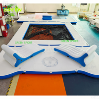 Matelas gonflable flottant vert d'eau de relaxation de PVC pour le rafting de lac et la piscine se prélasser la chaise longue confortable
