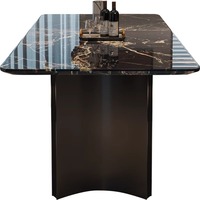 Table à manger rectangulaire moderne et minimaliste de luxe léger, haut de gamme, extensible, ensemble de 6 chaises, pour petits appartements, Living Stone