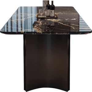 Light Luxury Modern Minimalist Rectangular <strong>Dining</strong> <strong>Table</strong> High-End <strong>Extendable</strong> Chair <strong>Set</strong> for Small Apartments for Living Room Metal - Product Image 5
