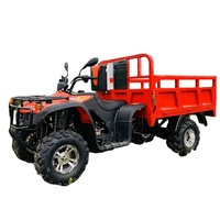 Quad agricole 4x4 homologué CE 300cc avec remorque basculante hydraulique, véhicule utilitaire 4 roues motrices pour le remorquage de marchandises agricoles